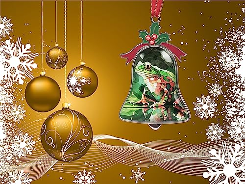 Lctckp Christmas Bell Ornament Pendant Decoration Metal Hanging Christmas Ornaments For Home Decoration Holidays Decor (Cute Frog) #TOP5