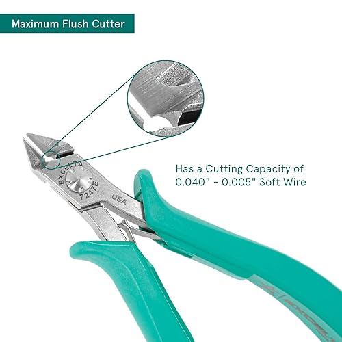 Miniatura 3 de Excelta Cortadores de cabeza cónica con relieve, cortadores medianos, cinco estrellas, acero al carbono, cabeza de 0.25 pulgadas de altura por 0.42