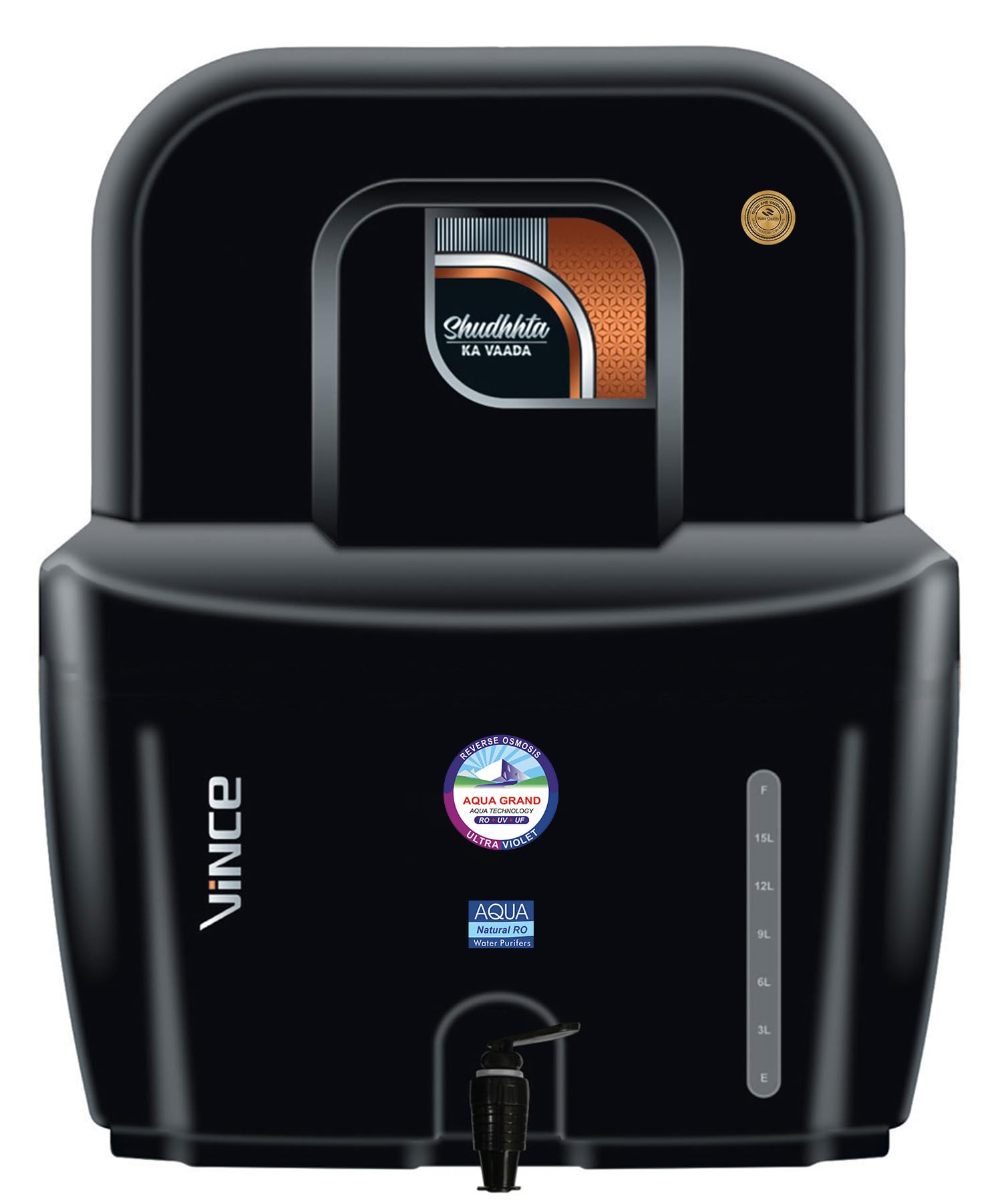 Aquafix Grand Plus Crown Ro Water Purifier with Copper + Uv + Uf + Tds Adjuster/Controller Water Filter for Home|12L|Black (B0DJ59FBWW) Amazon Price History, Amazon Price Tracker