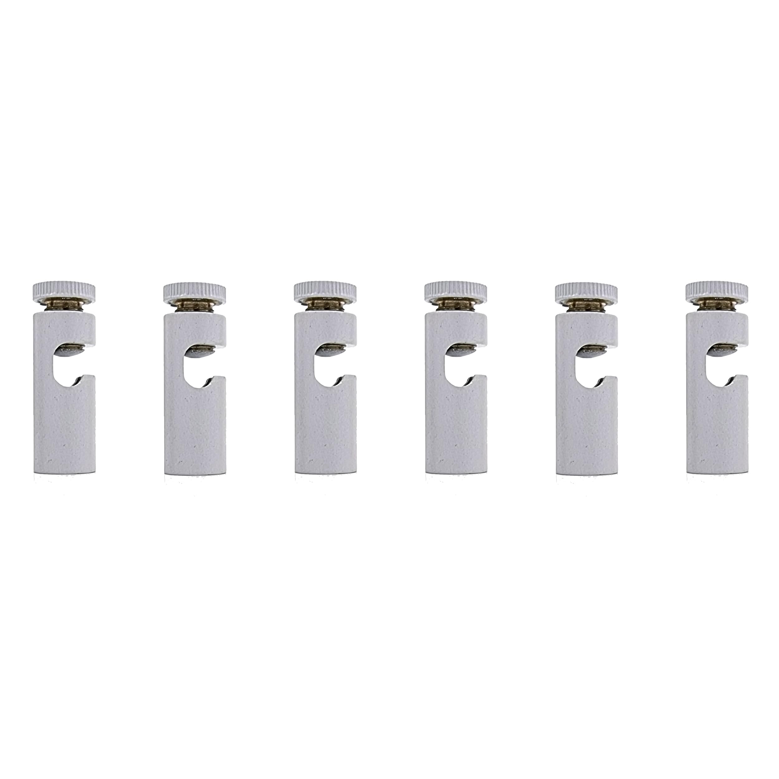 LEDSone 6 Pcs Ceiling Cable Mount Hooks for Swag Chandelier and Spider Lighting Minimalist Cord Keeper Easy Fit Metal Hook with Screw for Pendant Light Cable