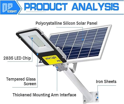Miniatura 6 de Luz solar para patio, luces solares para jardín, luz de calle de energía solar, 50 W  300 W, luz de inundación de seguridad LED con control remoto,