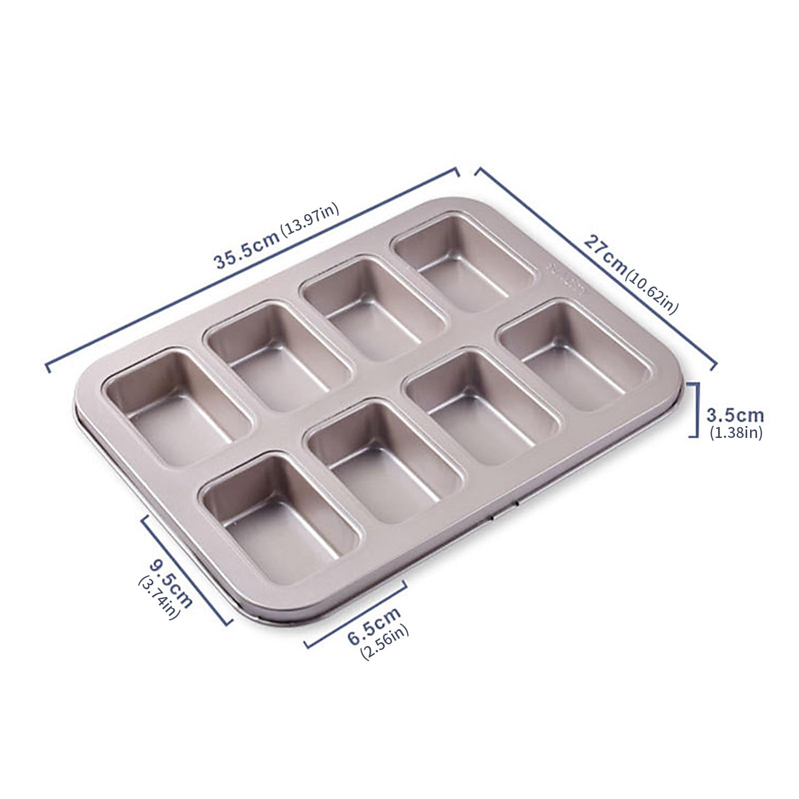 Generisch Küchenkuchenform, Kohlenstoffstahlkonstruktion, Miniatur Kastenform für Gebäck, praktisches Backzubehör, Backform