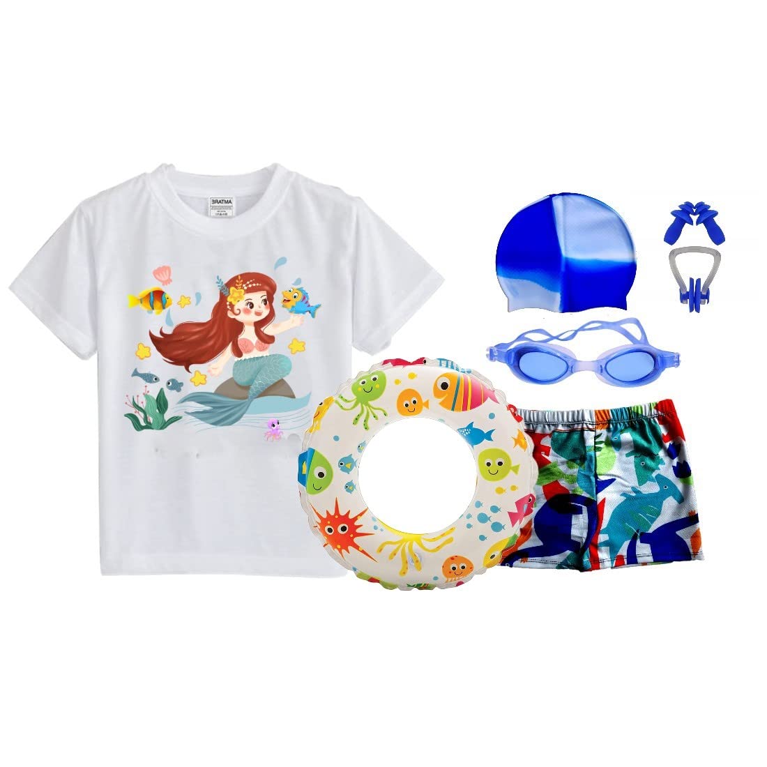 Swimming Costume for Girls Kids (Style 10, Trunk Design May Vary) | Swimming Trunk with Accessories-image-43