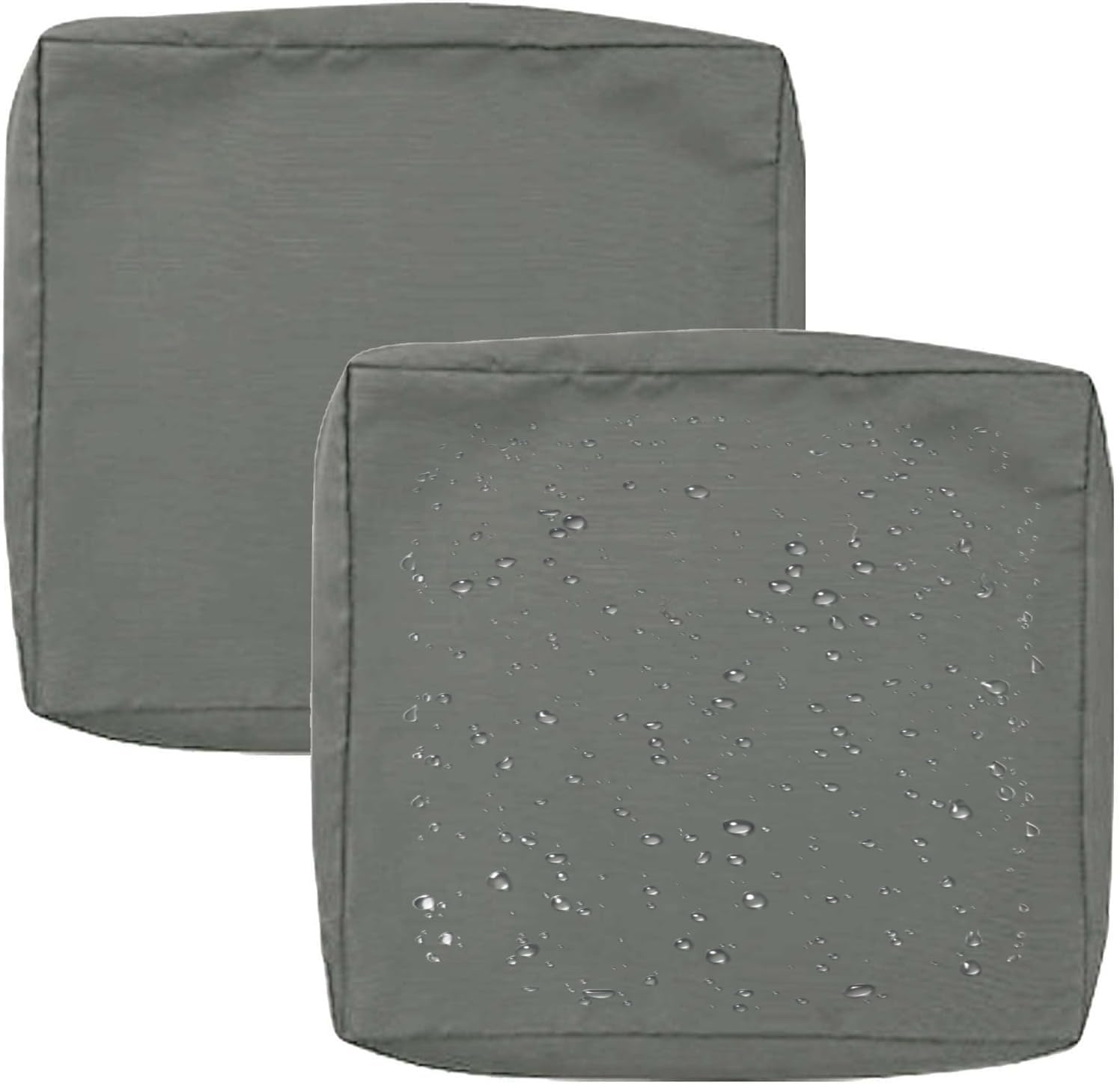 1/2/4 Pack Waterproof Sofa Seat Cushion Covers with Zipper for Outdoor and Indoor/Patio/Garden/Rattan/Chairs Furniture Protectors Cover 50/60cm Cushion Slipcover Removable(Color 1,60x55x10cm(2pcs))