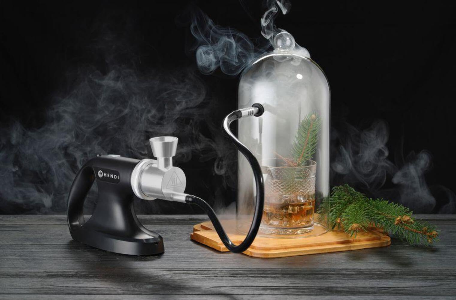 HENDI Pistola affumicatrice - infusore di fumo a 3 velocità, 215x70x(H)160mm