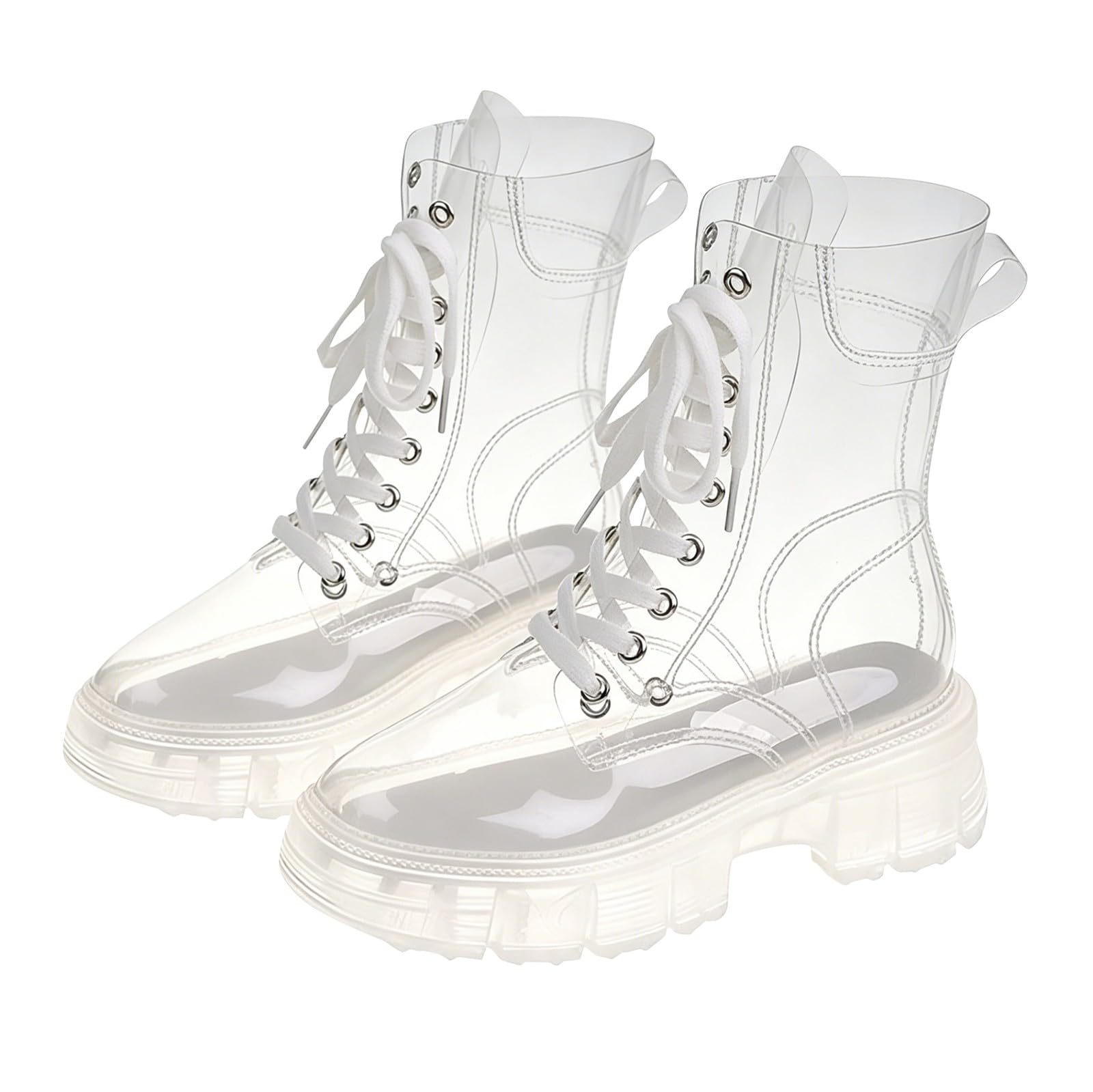 Genérico Botines Mujer Vestir con Cordones Plataforma Botas Punta Redonda Elegantes Zapatos Cómodos Ligeros Caminar Bota Casual Antideslizantes Botin para Otoño Invierno Trabajo Paseo y Uso Diario
