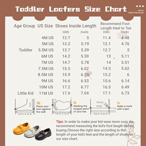 Uineky Toddler Boys Girls Leather Loafers Dress Shoes Little Kid Oxford Flats Casual Moccasins Slip-On School Uniform Walking Boat Shoes,5 Toddler,A1 Black thumb #5
