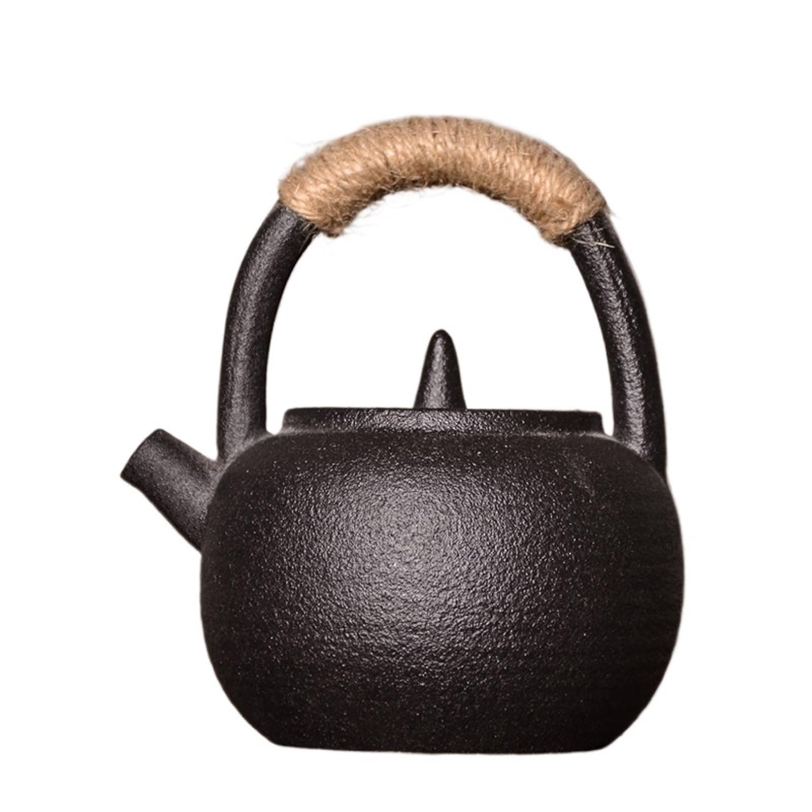 Théière en céramique noire style rétro pour vos moments de détente à la maison