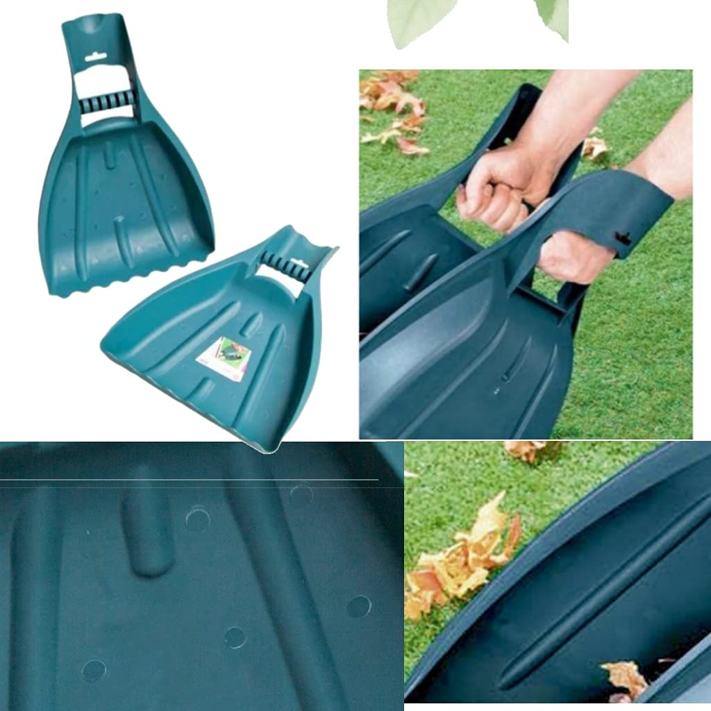 Bricoloco Kit Limpieza Exteriores. Carro jardín basura y manoplas recoge hojas. Carro jardín basura 90x53x38 y Manoplas recoge hojas 33 cm. Limpieza de jardín, patio, huerto eficaz y rápida. (1)