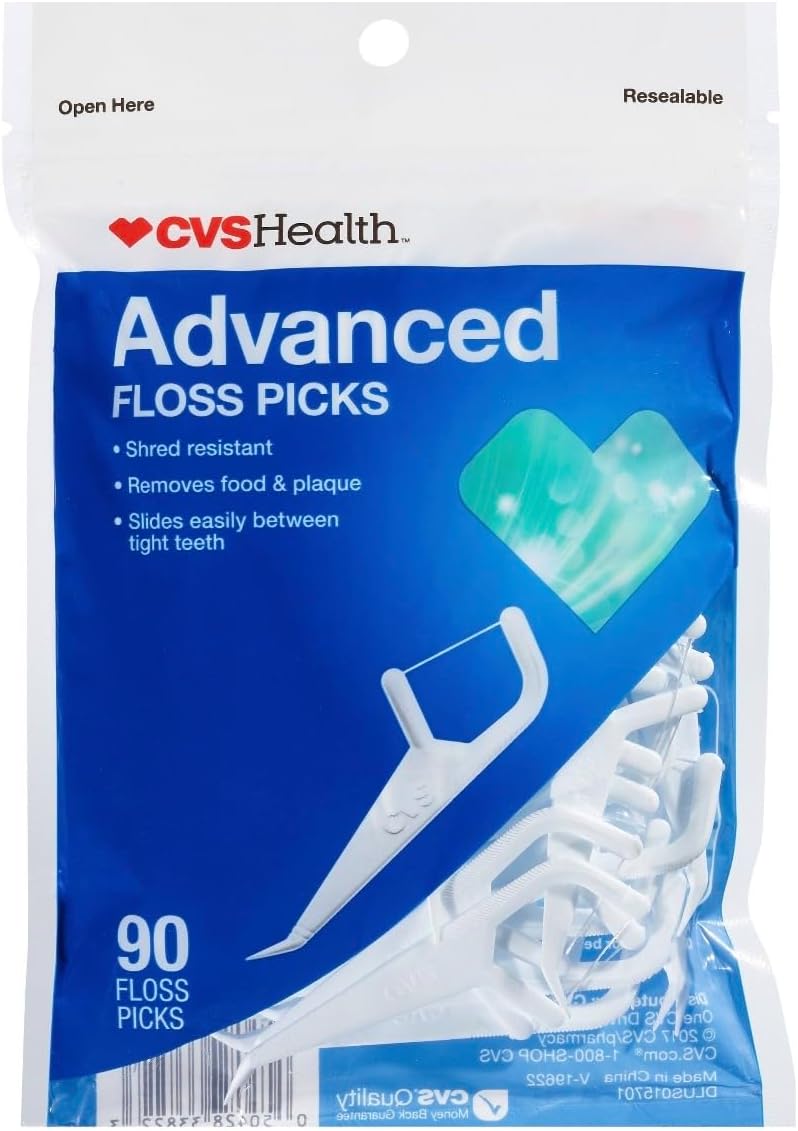 CVS Health Advanced Floss Picks, 90CT