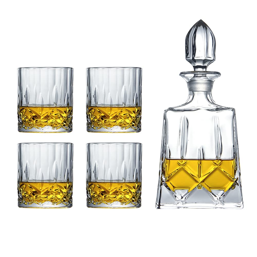Copa De Whisky De Cristal para Copas De Vino, Juego De 2/4/6 Copa De Bourbon Escocés, Cóctel, Coñac, Whisky Irlandés, Copa De Degustación De Vino Profesional De Lujo (4 Tazas)