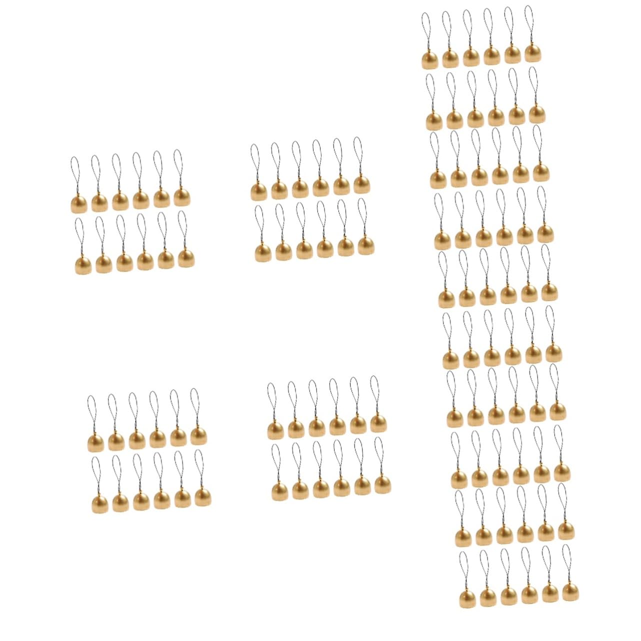 VOSAREA 108pezzi Campanelle Decorative Per Decorazioni Natalizie Campane Piccole Per Ghirlande e Feste Campanelli Da Appendere Rami e Centrotavola
