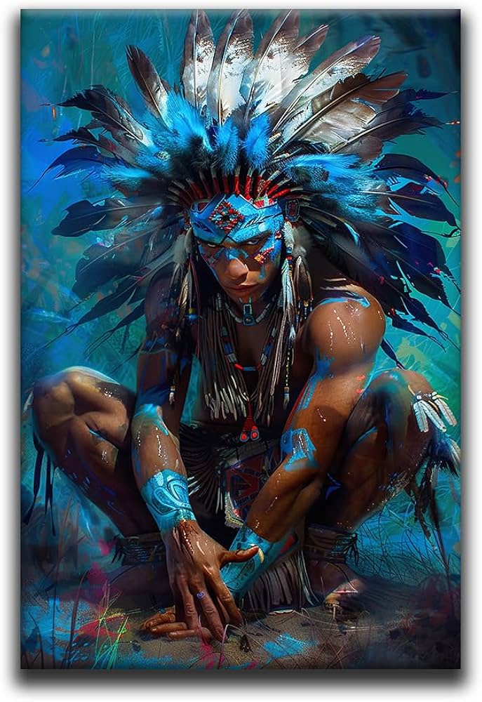 ヴォーンネットC アーティスト作品　インディアン羽根飾り　ネイティブアメリカン ヴォーンネットC アーティスト作品 インディアン羽根飾り