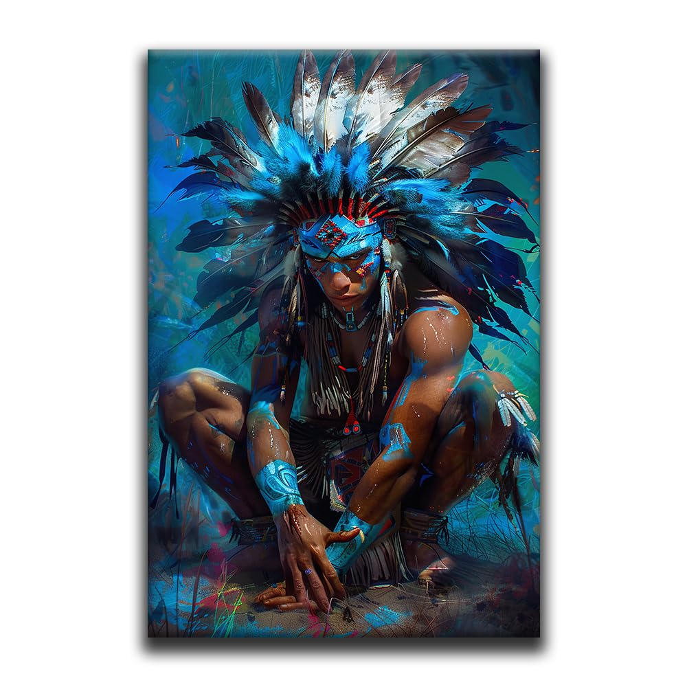 ヴォーンネットC アーティスト作品 インディアン羽根飾り ネイティブ