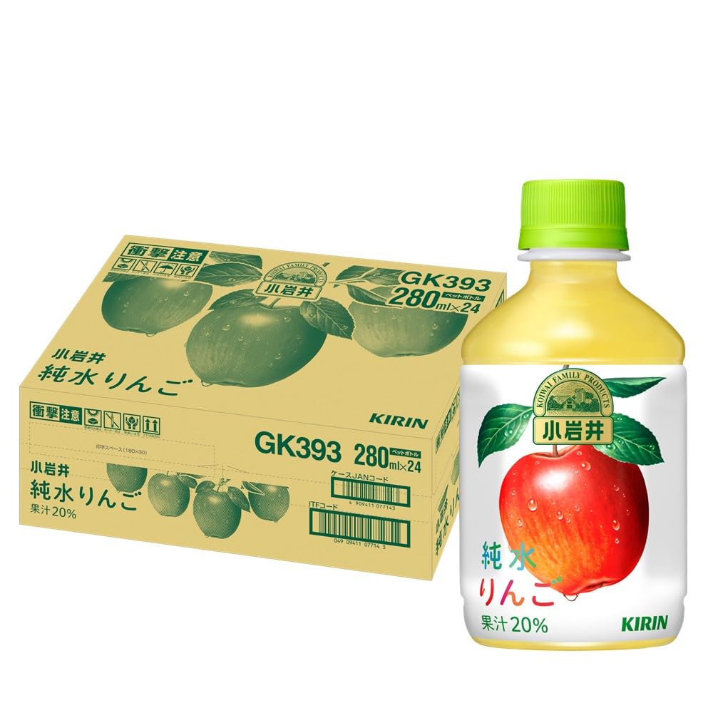 Amazon.co.jp: 小岩井 純水りんご 280ml PET×24本 : 食品・飲料・お酒