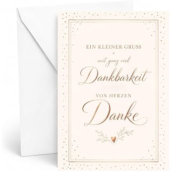 Edition Seidel Premium XXL greeting card to say thank you DIN A4 with envelope card folding card saying thank you for girlfriend colleague teacher farewell gold frame gratitude
