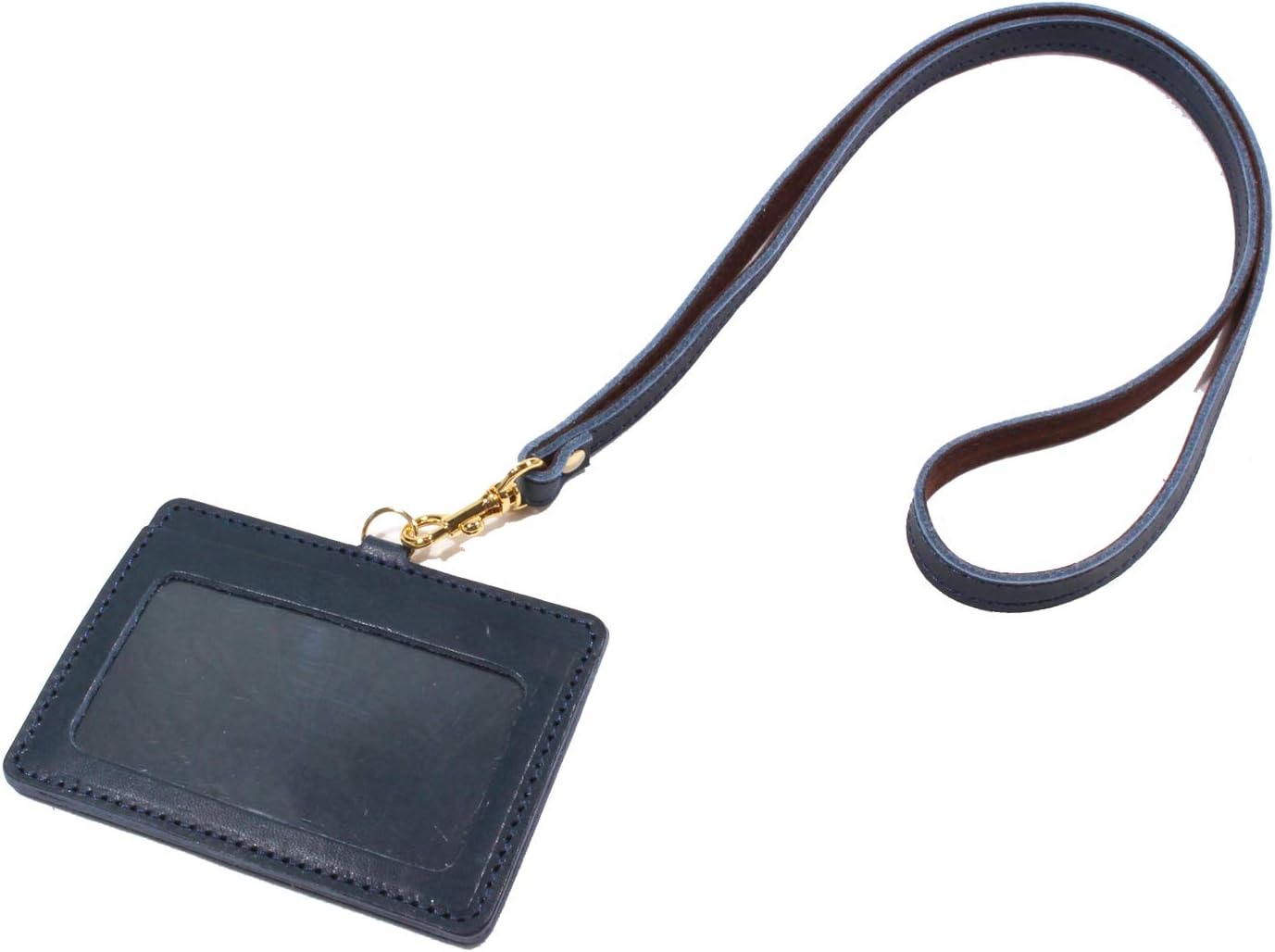[Leather Himeji Headquarter] Genuine Leather ID Case & Strap Oil Nume (Green)