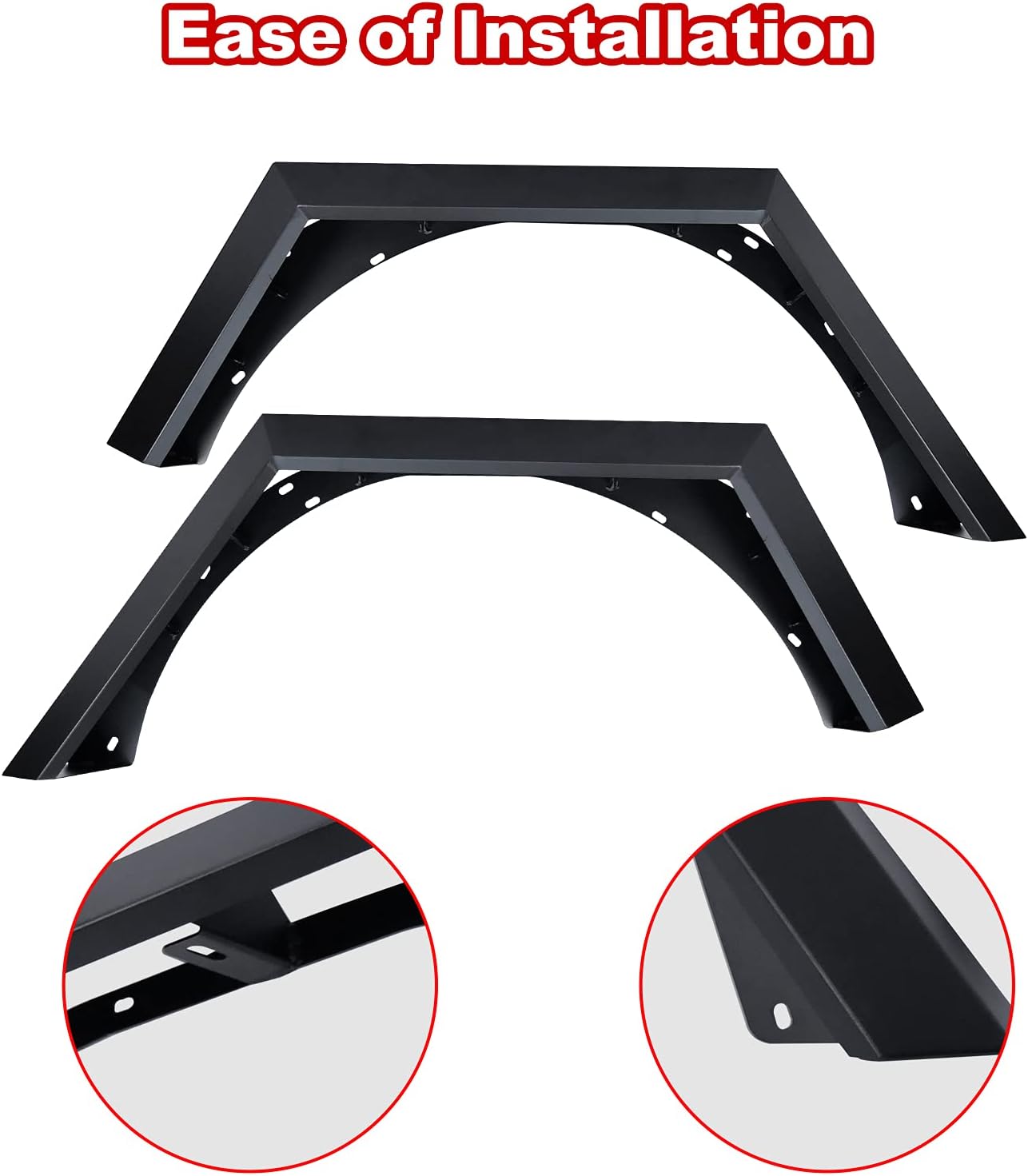 NIXON OFFROAD Rear Fender Flares Compatible With 2018 2019 2020 2021 2022 2023 2024 Jeep Wrangler JL JLU Unlimited 2/4 Doors. Sahara Rubicon Fender Flares