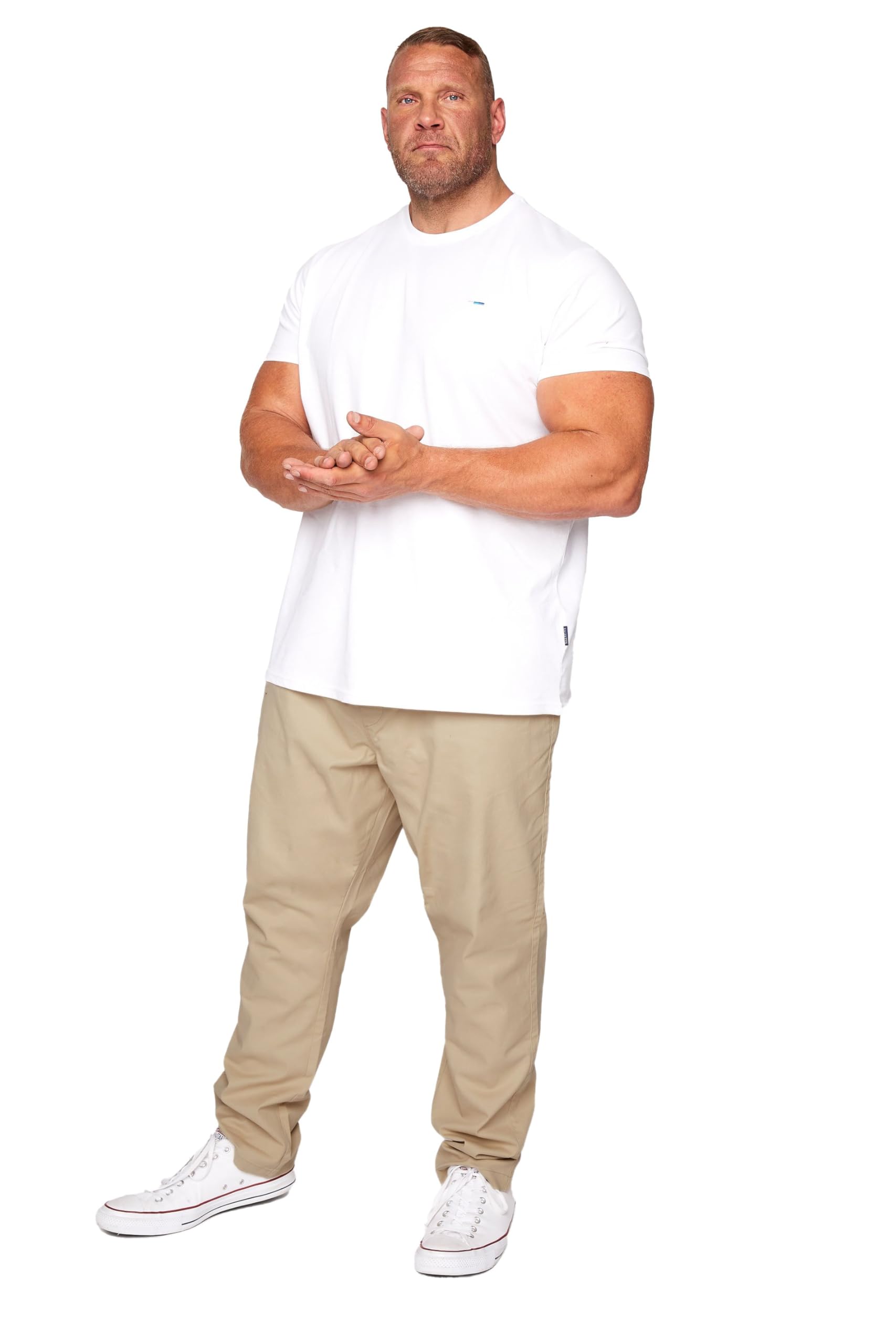 BadRhino Big & Tall Stone Elasticated Waist Chinos - Men's - Plus Size Curve