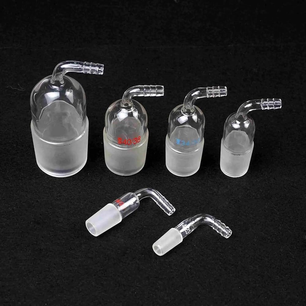 Vetreria da laboratorio Vetreria da laboratorio 14/23 19/26 24/29 29/32 34/35 40/38 50/46 Giunto a 90 gradi Adattatore for ingresso tubo flessibile(50-46)