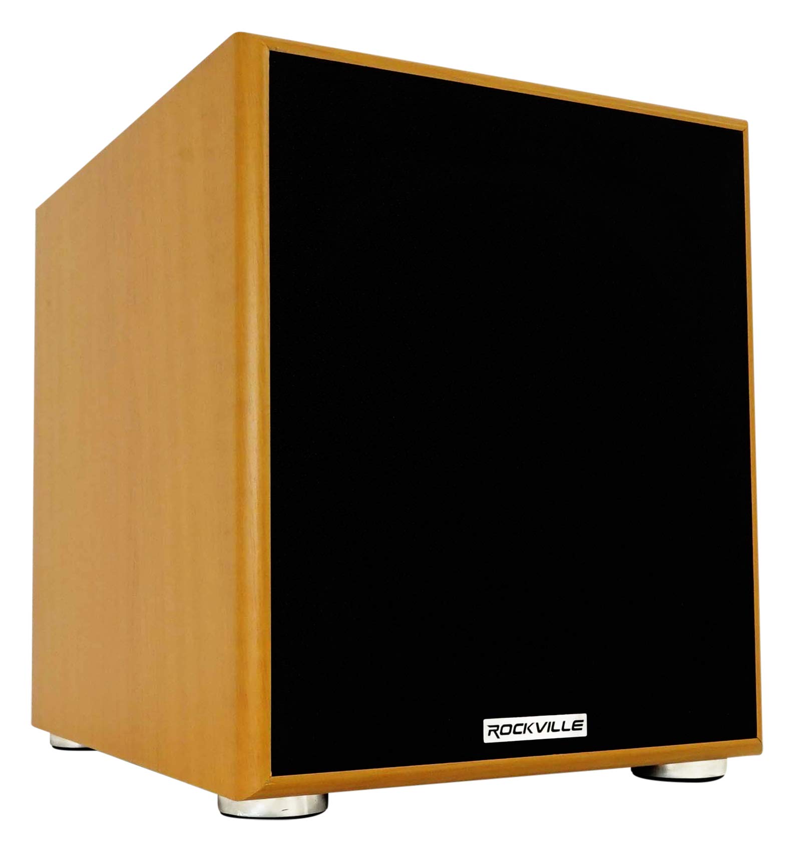 RockvilleRock Shaker 10"" Inch Wood 600w Powered Home Theater Subwoofer Sub, Rock Shaker 10 Wood
