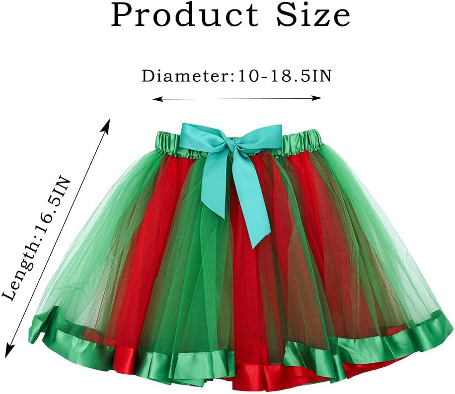 Womens Rainbow Tutu Skirt Layered Tulle Dance Skirts Elastic Adult Tutus Skirt for Halloween Costume Party Running - Image 6