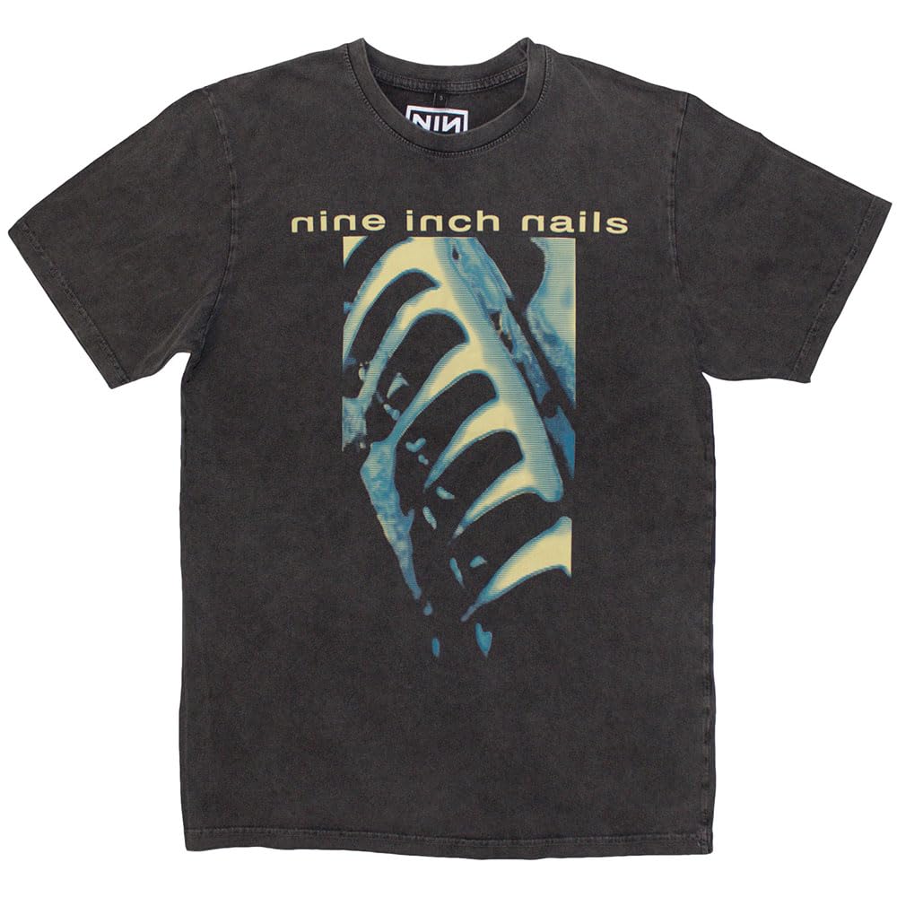 Nine Inch Nails Men's Pretty Hate Machine Stone Wash T-Shirt Charcoal | Officially Licensed Merchandise