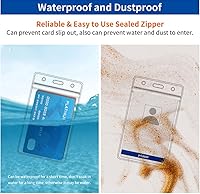 Vista 4 de Paquete de 20 soportes verticales extra gruesos para tarjetas de identificación transparentes para cordón separable, soporte para tarjetas