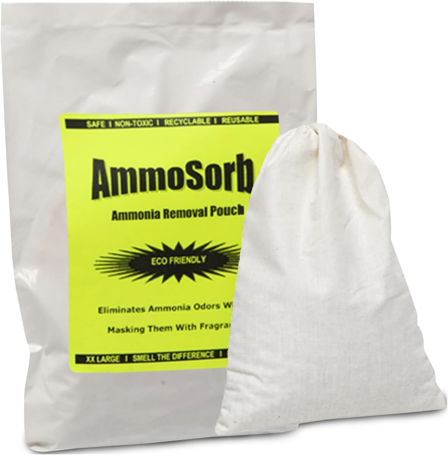 Reusable Ammonia Smell Removal Deodorizer Pouch: Treats 300 Sq. Ft.
