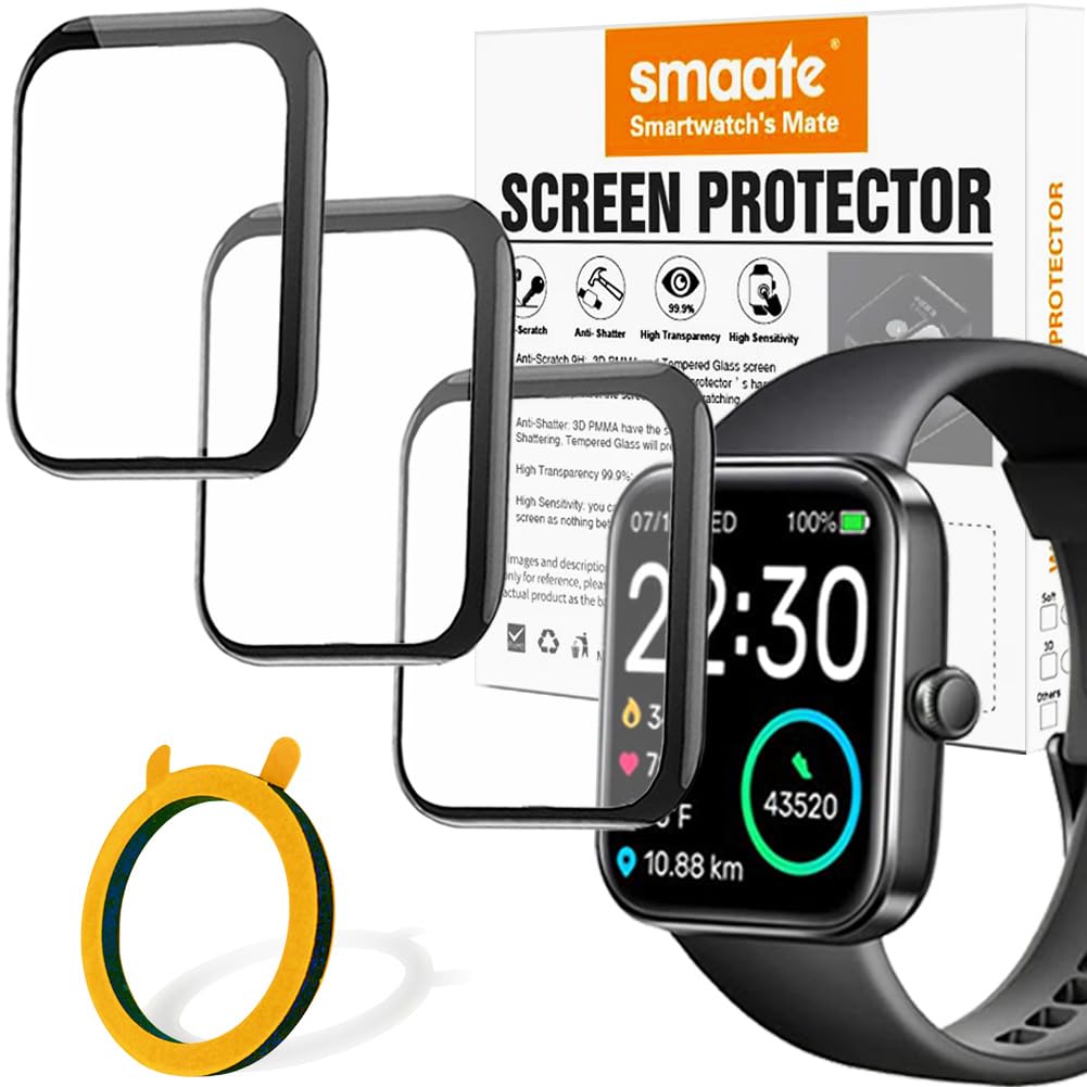 smaate 3D Screen Protector Compatible with SKG V7 1.7" Smartwatch