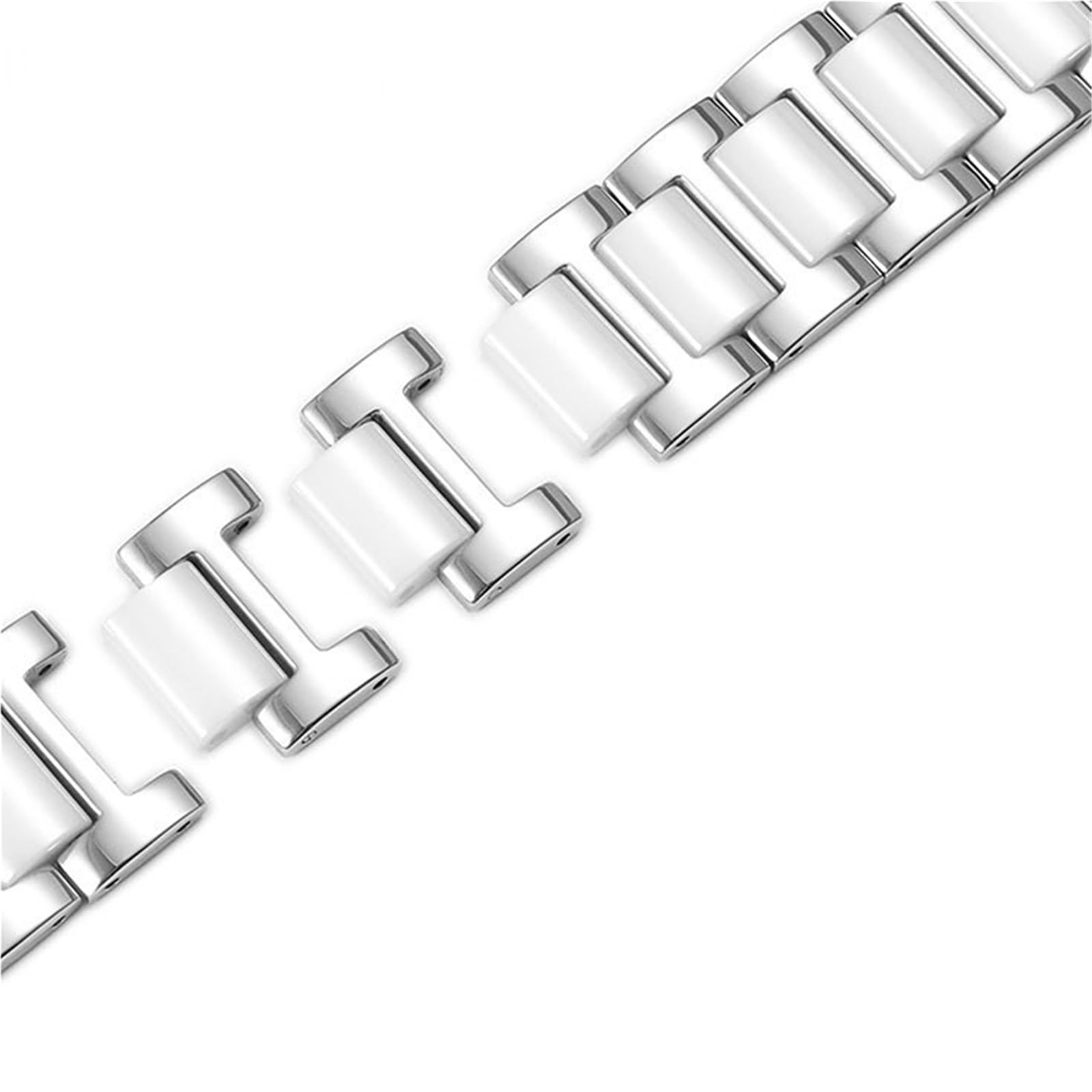 Reloj de cerámica de liberación rápida con correa de cierre de mariposa de doble presión, estilo unisex