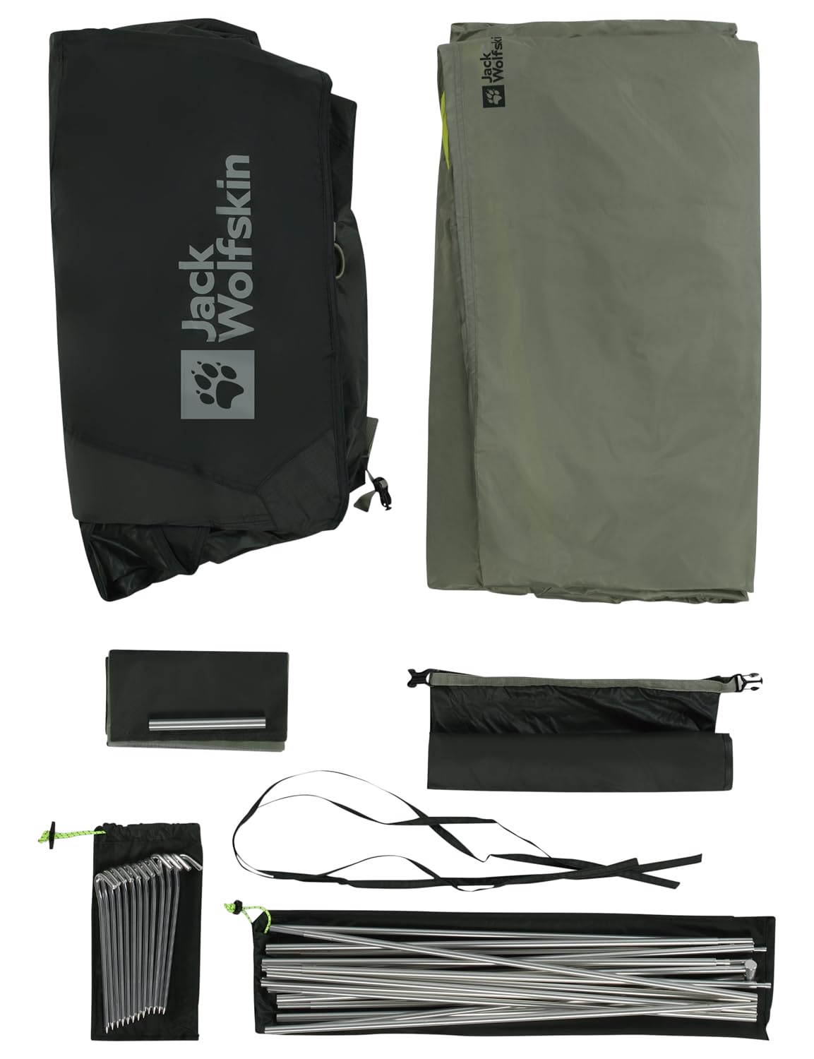 Jack Wolfskin Unisex – namiot kopułowy Sky Dome III dla dorosłych, Island Moss, jeden rozmiar