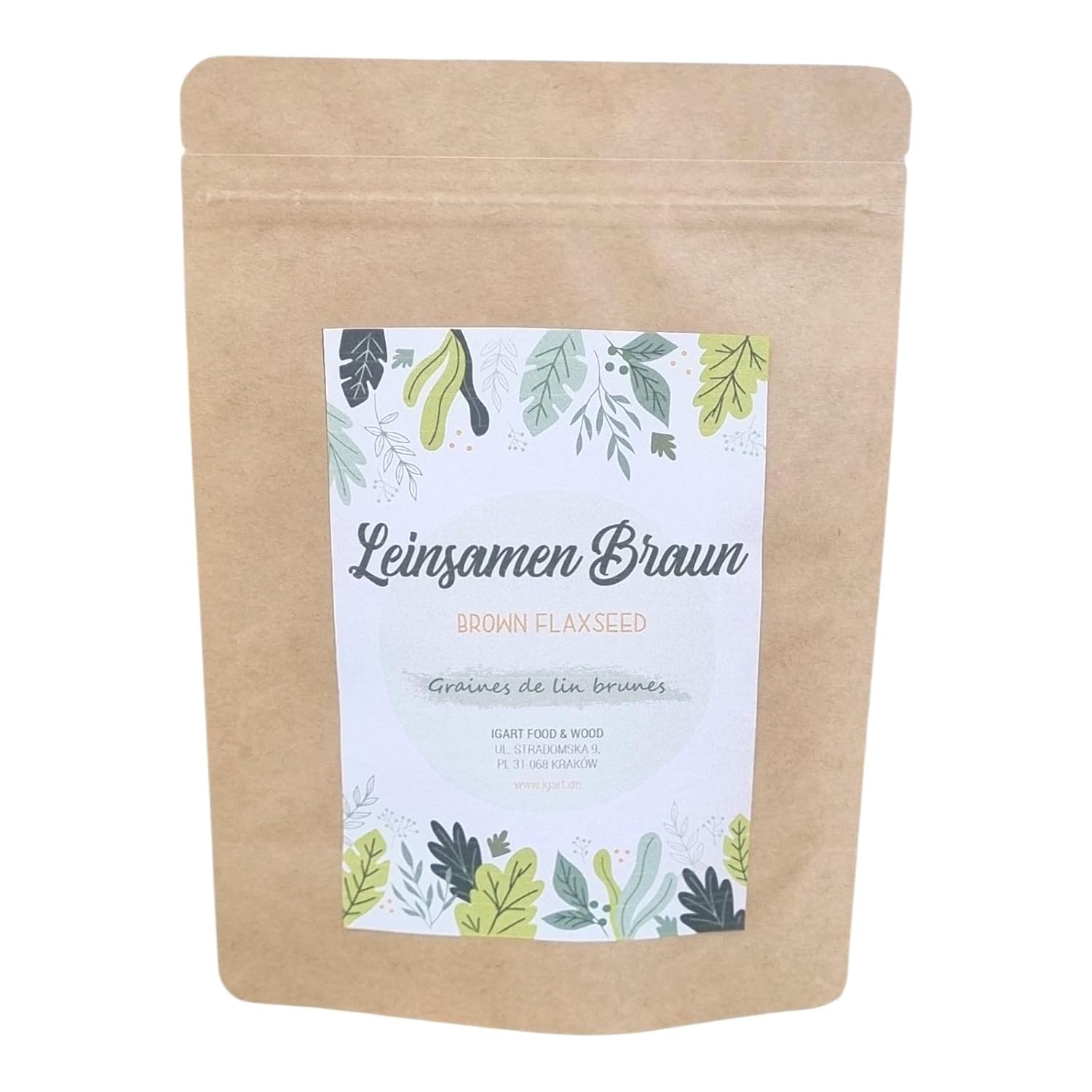 IGART FOOD&WOOD Leinsamen Flachsamen, Leinsaat Flachsaat braun, Lein Samen ganz, 1A Premium Qualität naturbelassen, 25KG