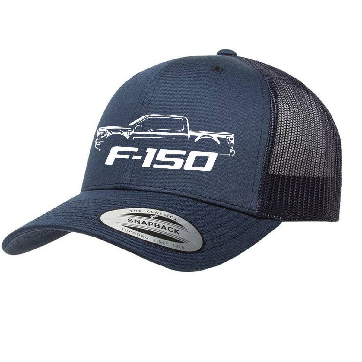 2021 2022 2023 Ford F150 Pickup Truck Fully Embroidered Yupoong 6606 Snapback Trucker Fitted Cap