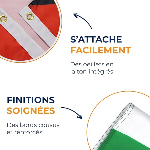 AZ FLAG - Drapeau Palestine - 90x60 cm - Drapeau Palestinien 100% Polyester Avec Oeillets Métalliques Intégrés - Pavillon 50 g - 5