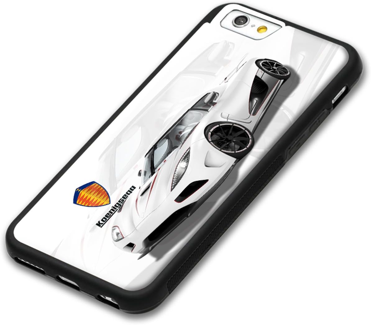 Koenigsegg Agera White with Logo Emblem Custom Phone Case For iPhone 6s 4.7"