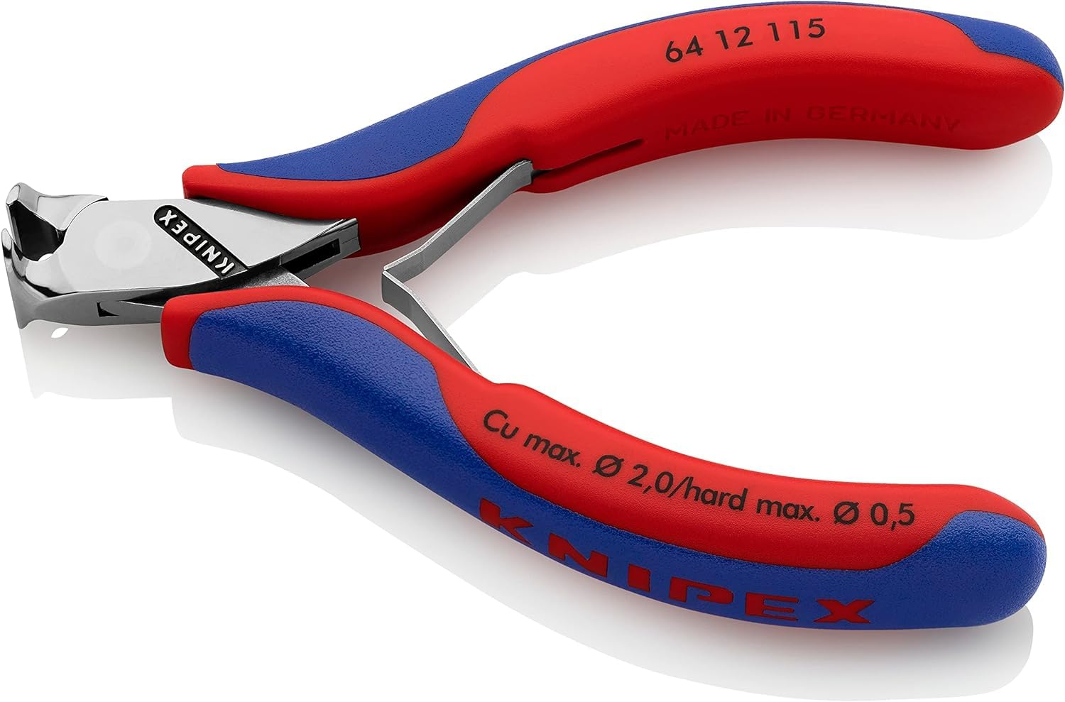 KNIPEX Szczypce tnące czołowe dla elektroników z osłonkami wielokomponentowymi 115 mm, 64 12 115