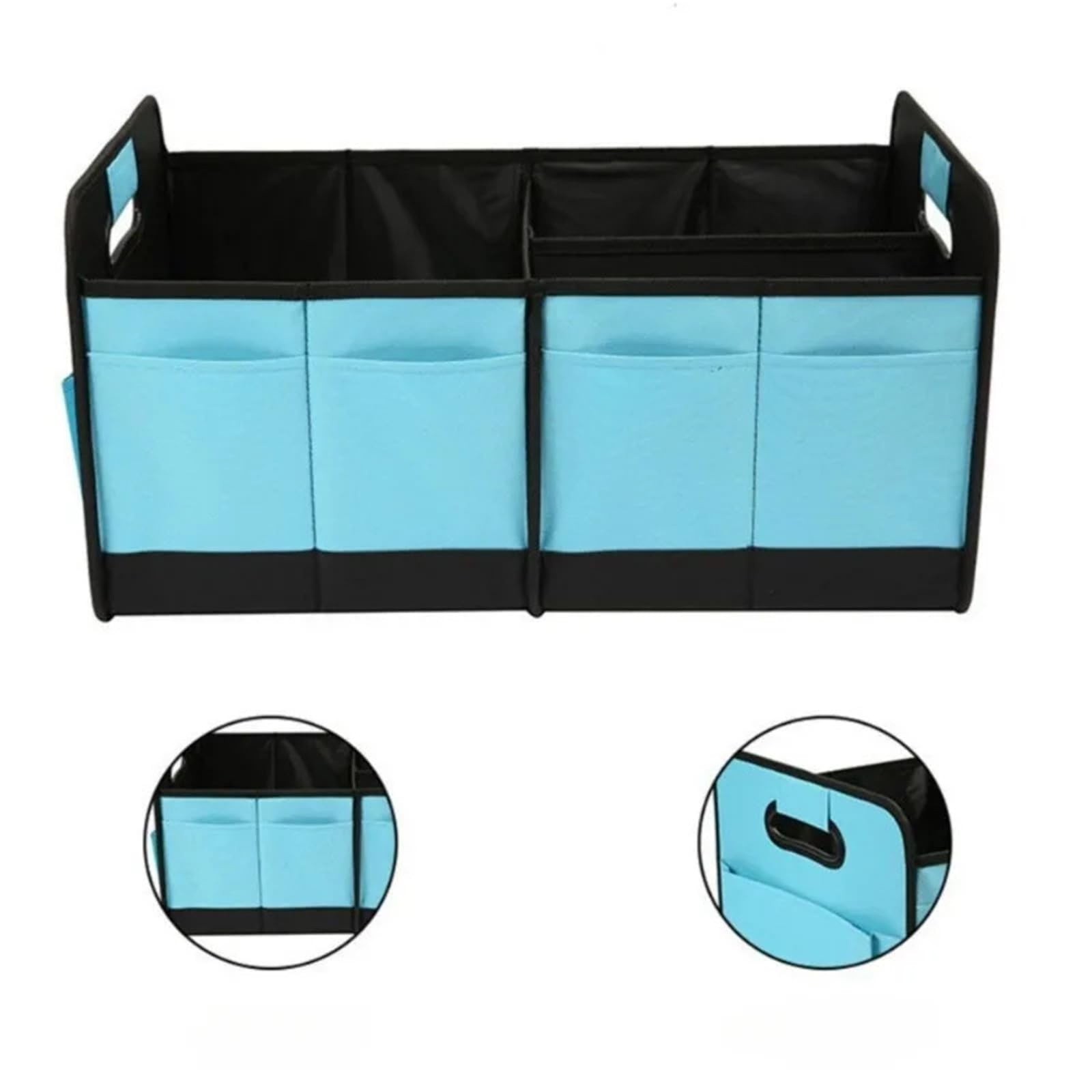Organizer per Bagagliaio Organizer pieghevole for bagagliaio for auto, portaoggetti impermeabile multiscomparto, borsa universale for in poliestere Oxford 600D(Grey)