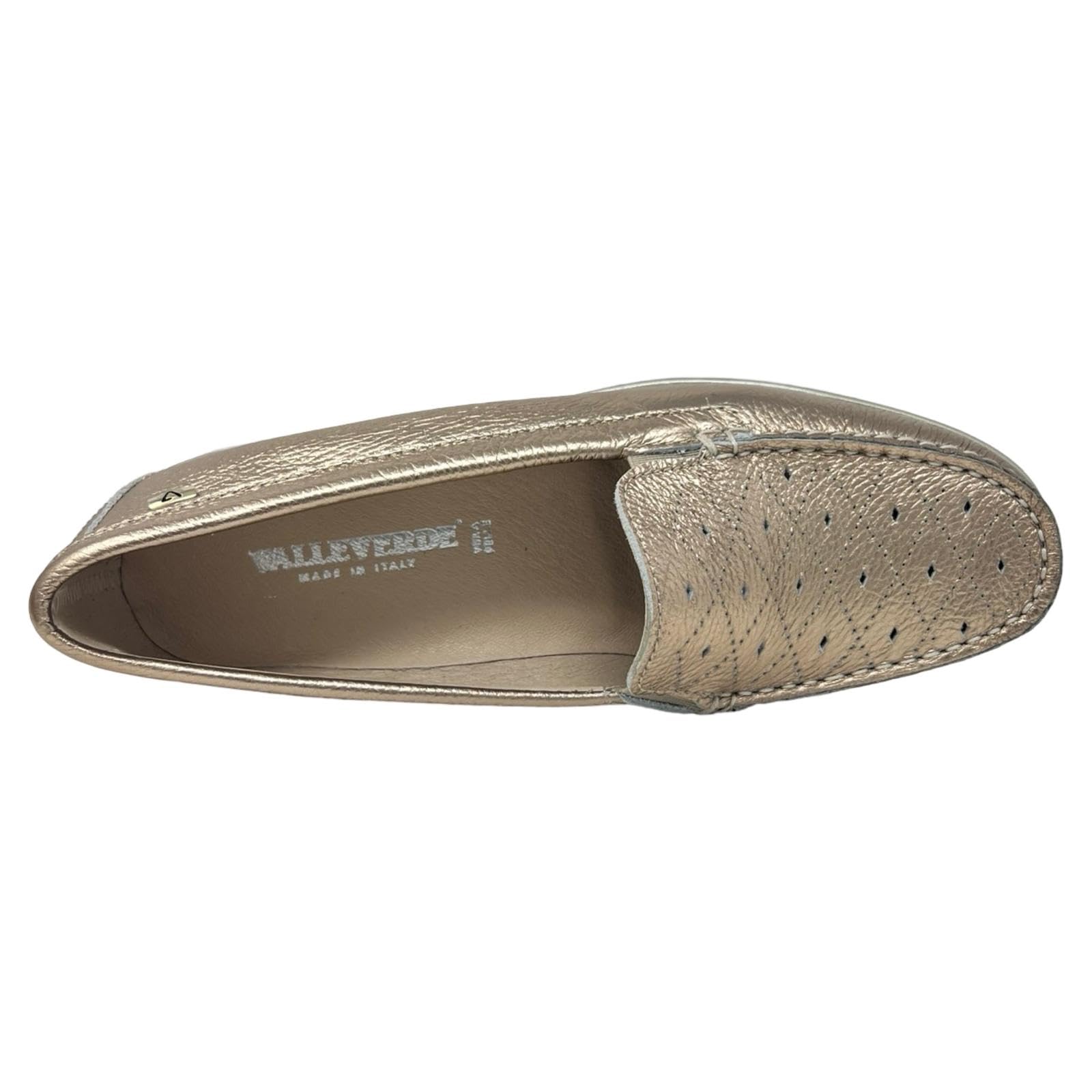 Valleverde 11052 Bronzo Scarpe Donna Mocassino Slip on Forata Elastico zeppetta