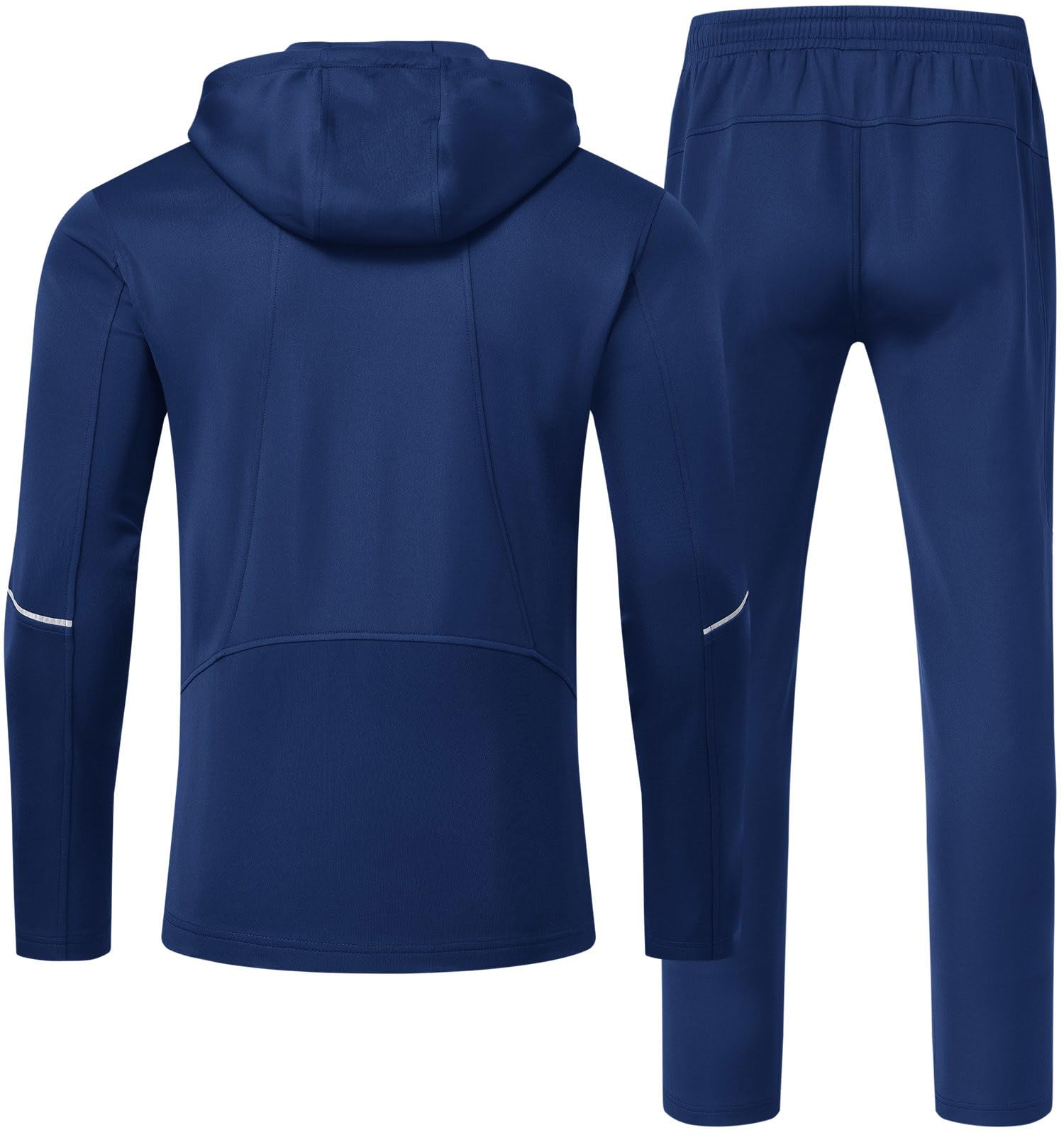 Rdruko Conjunto deportivo de 2 piezas para hombre, con capucha, para correr, entrenamiento, gimnasio, calentamiento, ropa deportiva