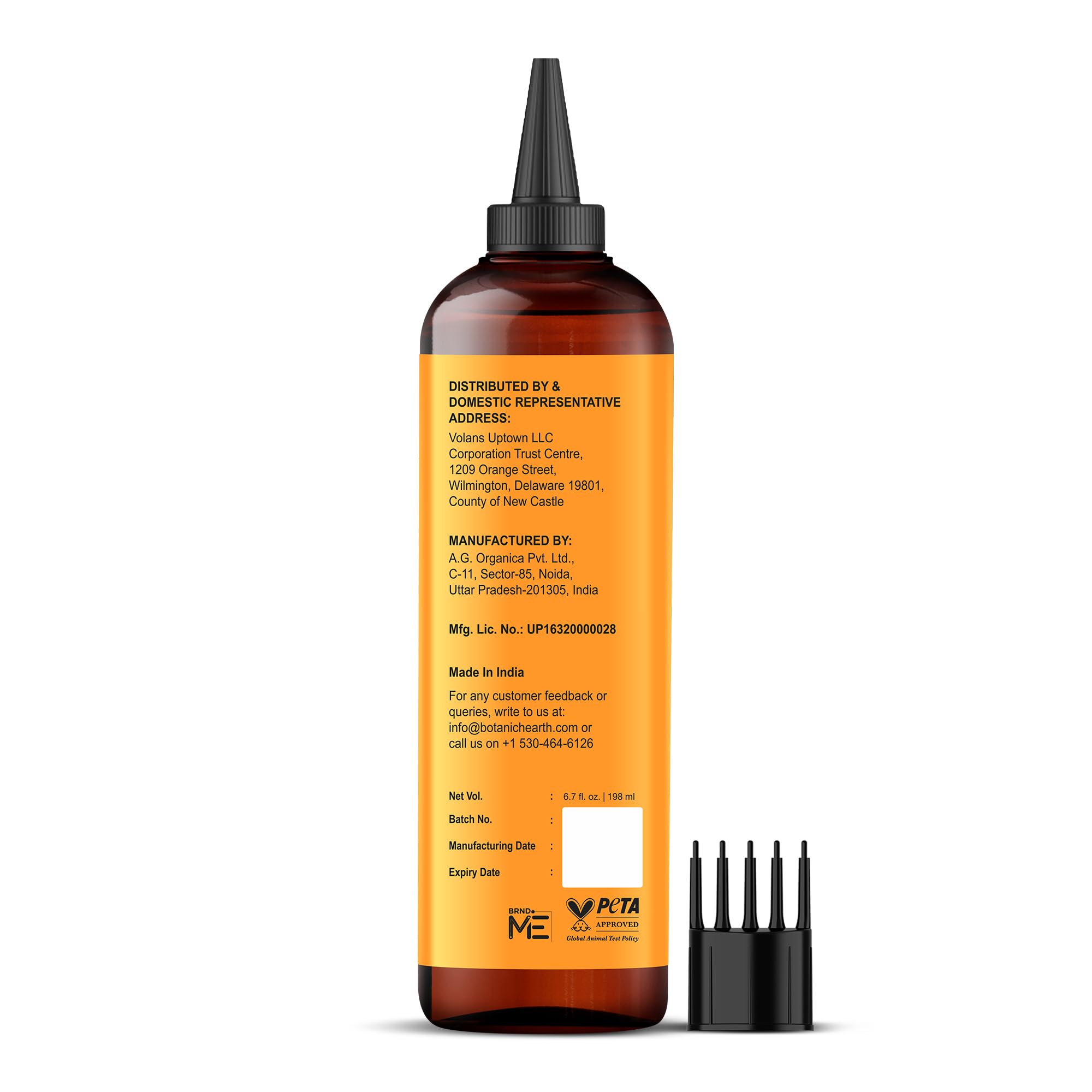 Botanic Hearth Pumpkin & Castor Hair Oil 6.7 Fl Oz (198 ml), Blue, 198 ml (Pack of 1) - Image 2