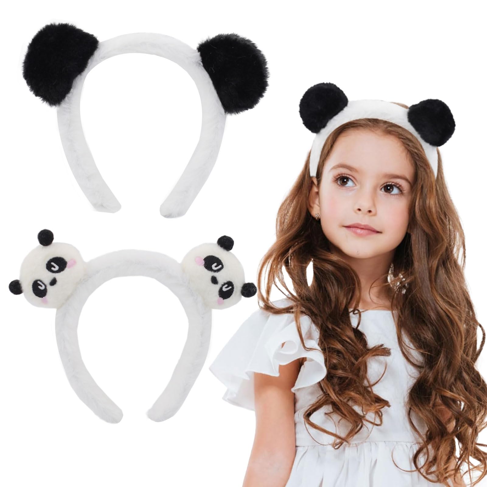 2PK Ear Headbands Ears Costume Headband Hair Band Cute Ear Hair Accessories for Themed Events and Party