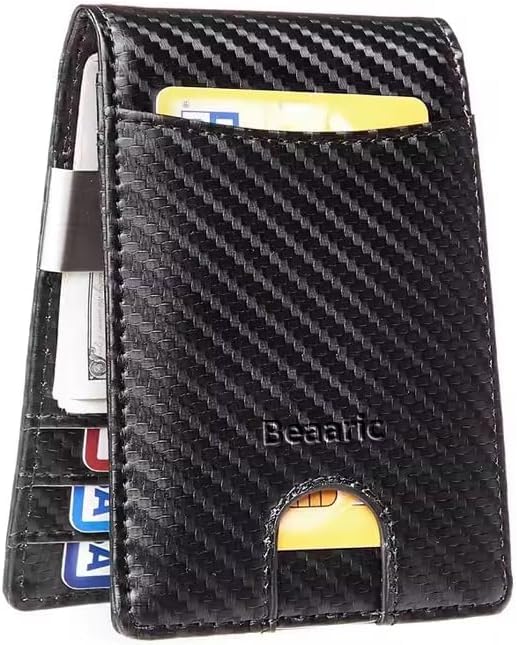 Slim Minimalist Wallet for Men & Women with RFID Blocking – Features Money Clip Scratch-Resistant Design, and Holds Up to 7 Cards – Front Pocket Wallet for Everyday Use