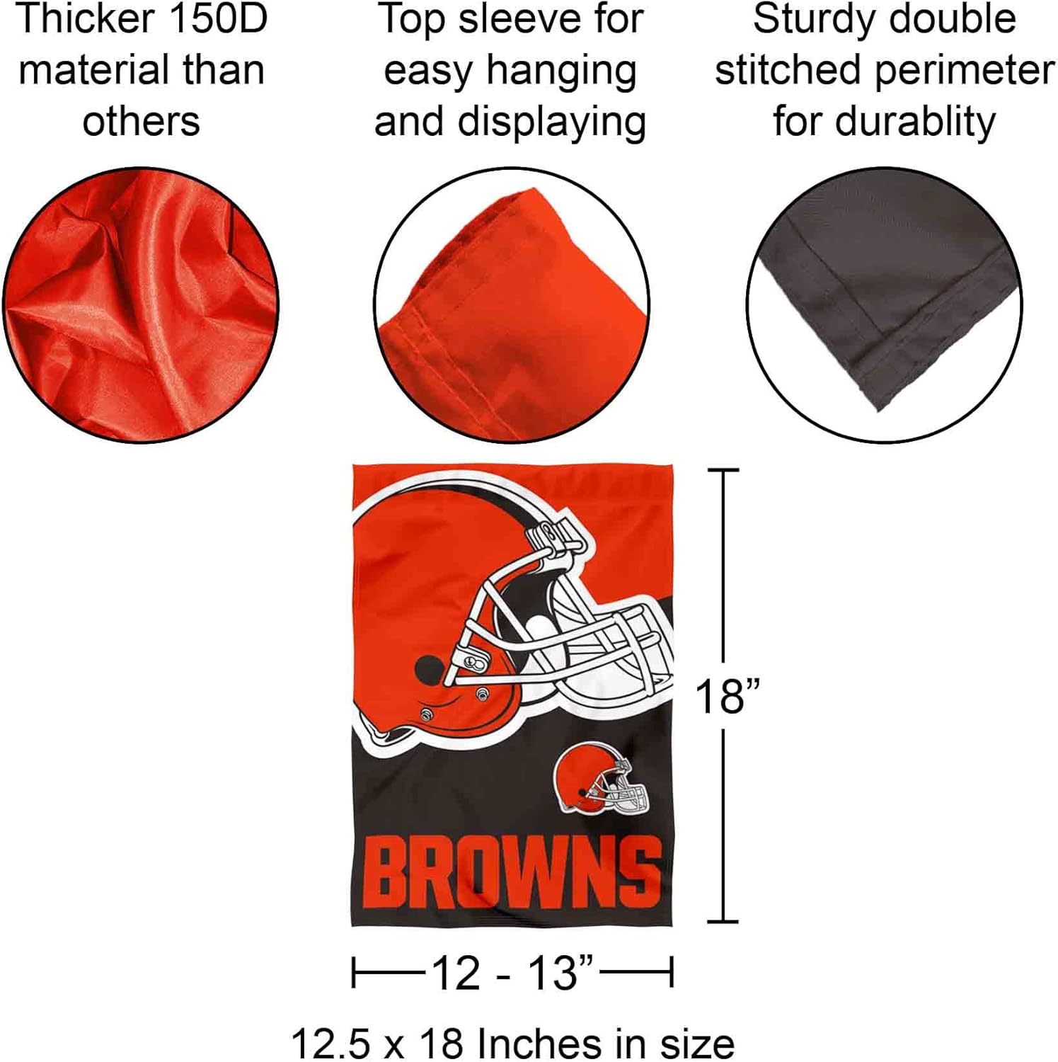 Cleveland Browns Retro Vintage Throwback Dawg Yard Garden Banner Flag - Image 3