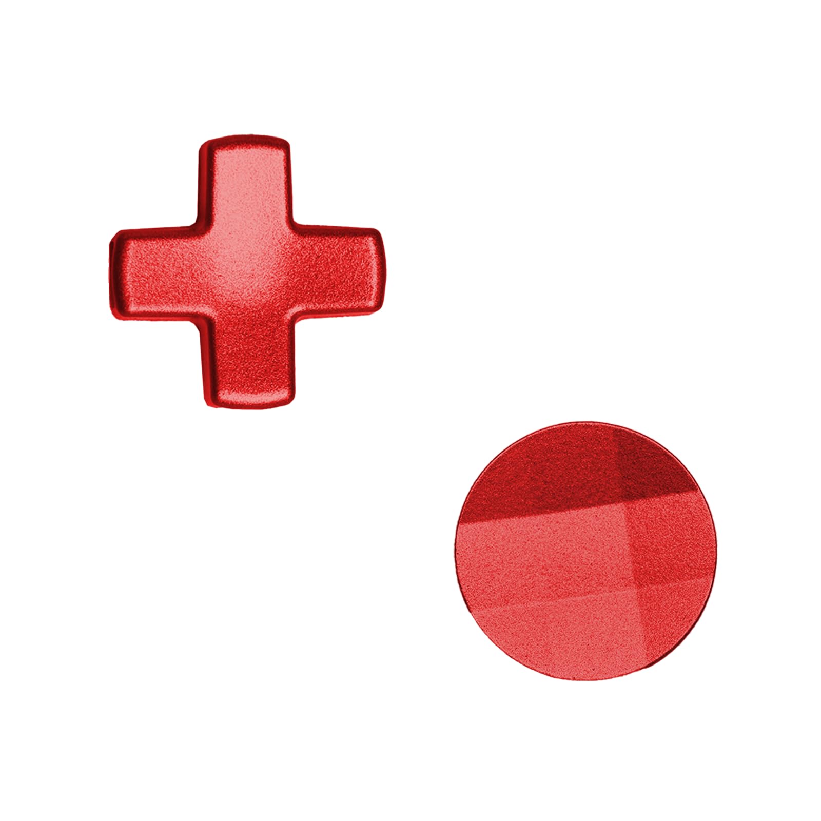 2 Pack Elite 2 Metal D-Pads Replacement for Xbox One Elite Series 2 Controller, Magnetic Standard D-Pad and Faceted D-Pad for Xbox One Elite Series 2/Series 2 Core/Series 1 Controller (Red)