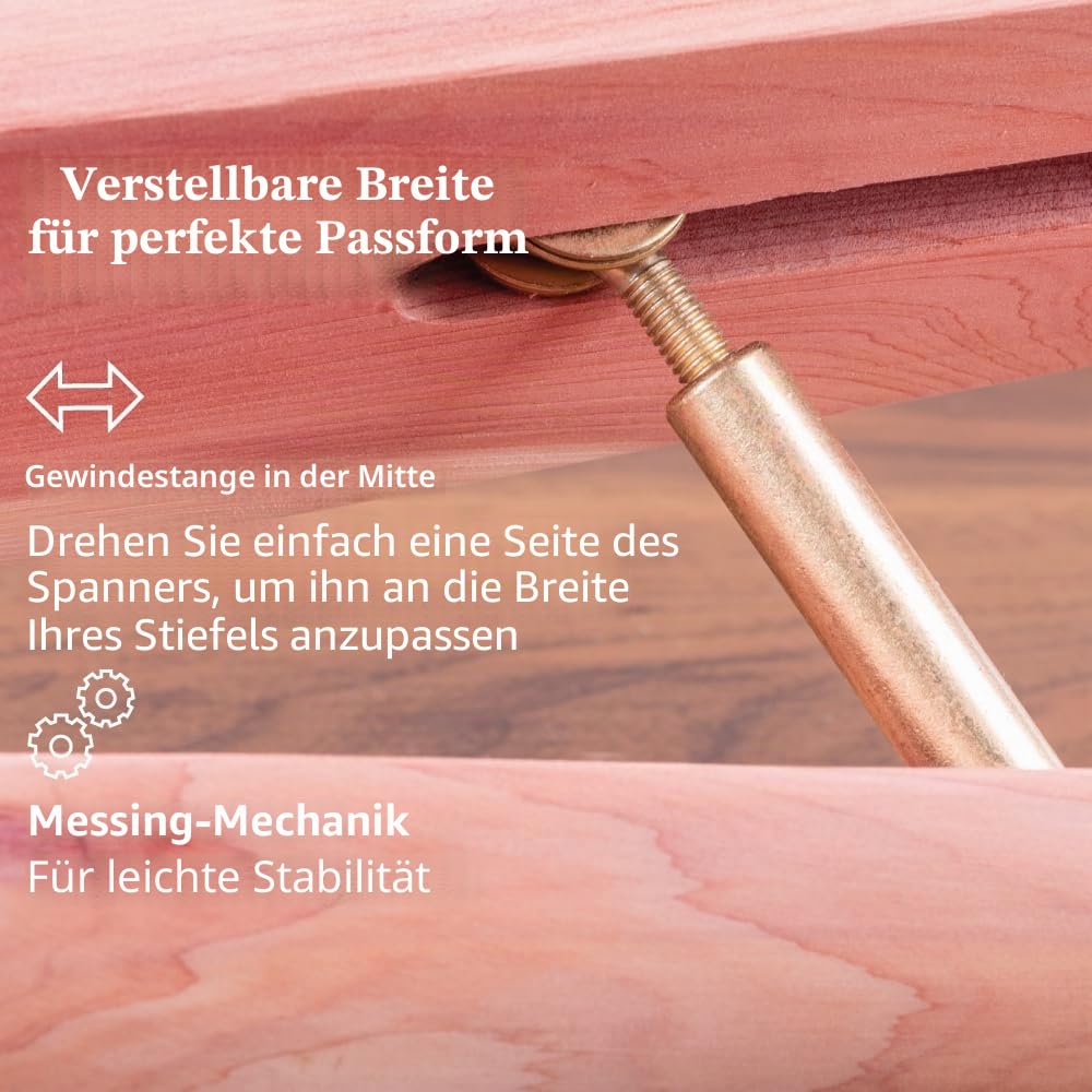 FootFitter Aromatic Cedar Boot Shaft Shapers, Premium Cedar Wood Unisex Boot Shaft Shaper Inserts, Keeps Boots From Creasing