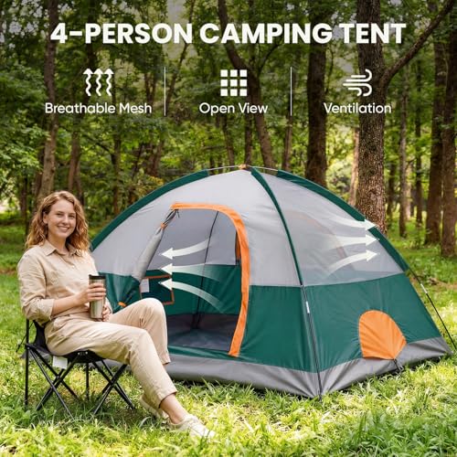 OLIXIS 4 Person Dome Tent