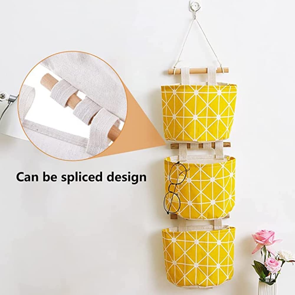 YXSH 4 Pièces sur Porte Sac De Rangement Sac Suspendu Étagère Placard Mural Sac De Rangement Suspendu Étanche Pochettes De Rangement Suspendues Superposées pour Armoire Chambre Salle De Bain