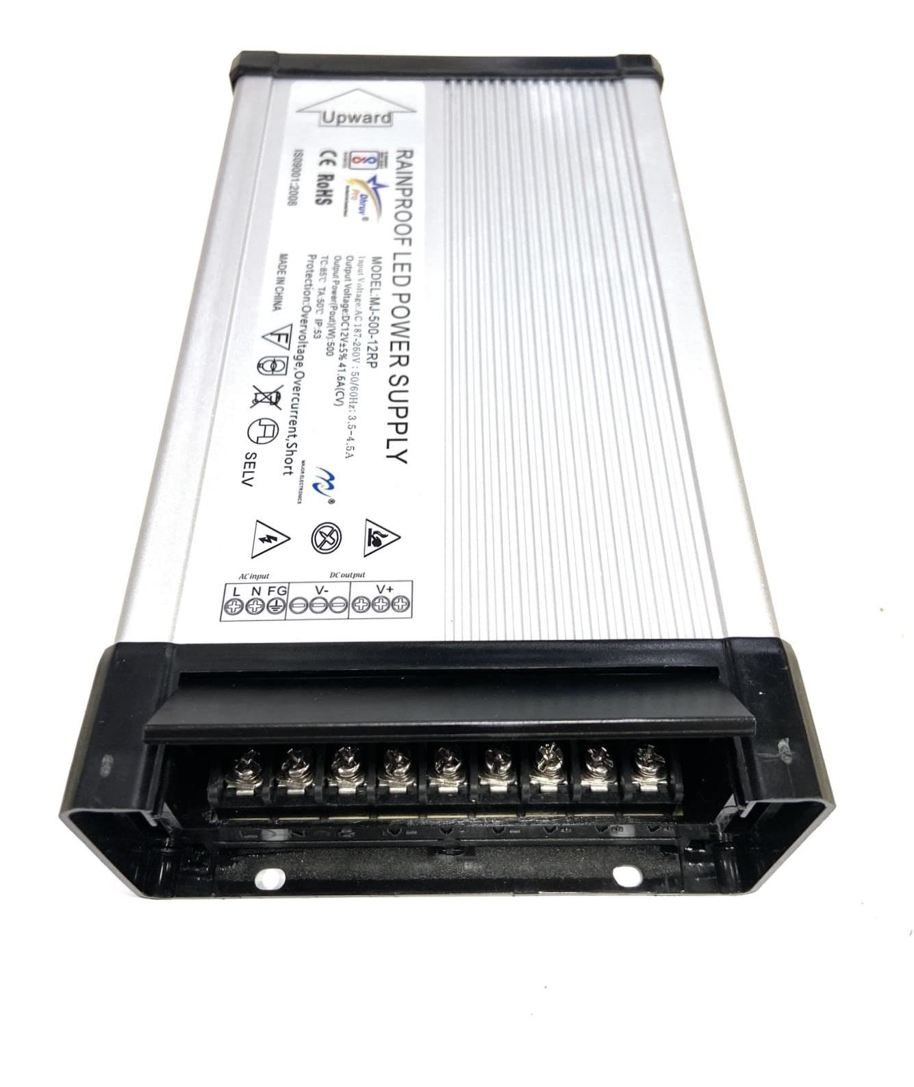 DHRUVPRO 12V Switched Rainproof Power Supply (Silver) (12V 500W 227x120x56mm Big Body)-image-3