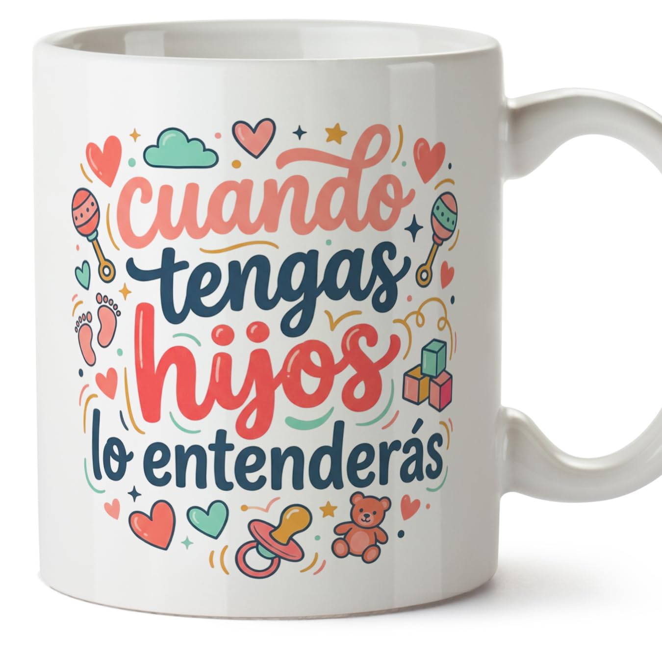 MUGFFINS Taza mamá con frase Para el mundo eres una madre pero para la familia eres el mundo en Español | regalo madre | 330 Ml 11 oz | Idea original para regalar | progenitores v1 — view 11